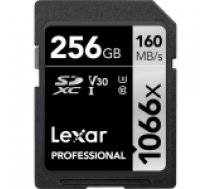 Lexar PRO 1066x R160/W120 256GB SDXC U3 V30 UHS-II