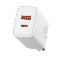 Baseus Compact Quick Charger, USB, USB-C, 20W (white)