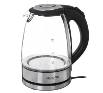 BROCK WK 2102 BK electric kettle 1.7 L 2200 W Silver, Black