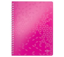 Leitz WOW Notebook A4 squared, wirebound with PP cove