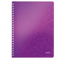 Leitz WOW Notebook A4 squared, wirebound with PP cover