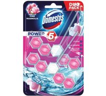 Domestos Power 5 Toilet Rim Block Pink Magnolia 2x55g