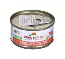 ALMO NATURE HFC Cats Natural - Kurczak z dynią, mokra karma dla kota - puszka 70g