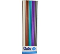 Filaments for 3D pens 3Doodler  AB-MIX2 (ABS; 3 mm; brown, grey, light cyan, purple, white)