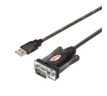 UNITEK Y-105 serial cable Black 1.5 m USB Type-A DB-9