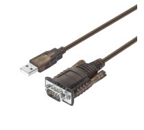 UNITEK Y-108 serial cable Black USB Type-A DB-9