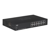 Cisco Small Business SG110-16HP Unmanaged L2 Gigabit Ethernet (10/100/1000) Black Power over Ethernet (PoE)