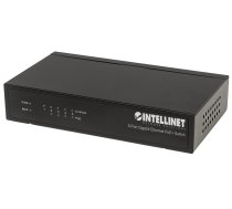 Intellinet 5-Port Gigabit Ethernet PoE+ Switch, 4 x PSE Ports, IEEE 802.3at/af Power over Ethernet (PoE+/PoE) Compliant, 60 W, Desktop (Euro 2-pin plug)