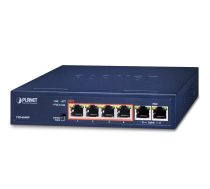 PLANET FSD-604HP network switch Unmanaged Fast Ethernet (10/100) Power over Ethernet (PoE) Blue