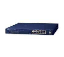 PLANET GSW-1820HP network switch Unmanaged Gigabit Ethernet (10/100/1000) Power over Ethernet (PoE) 1U Blue