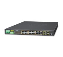 Planet IGS-5225-24P4S network switch Managed L2+ Gigabit Ethernet (10/100/1000) Black Power over Ethernet (PoE)
