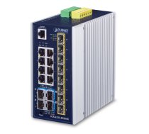 PLANET IP30 Industrial L3 8-Port Managed Gigabit Ethernet (10/100/1000) Blue, White