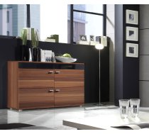 Cama sideboard LOGO II 120/42/78 plumwood/plumwood + black gloss