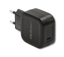 Qoltec 51707 Charger | 20W | 5-12V | 1.67-3A | USB type C | PD | Black