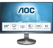 AOC I2490VXQ/BT computer monitor 60.5 cm (23.8") 1920 x 1080 pixels Full HD LED Grey