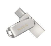 SanDisk Ultra Dual Drive Luxe Flash Drive 64GB USB Type-A / USB Type-C 3.2 Gen 1 (3.1 Gen 1) Stainless Steel