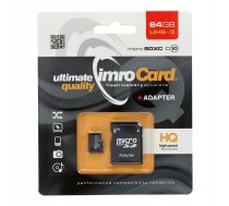 IMRO MICROSD10/64G UHS-3 ADP memory card 64 GB MicroSDHC UHS-III Class 10