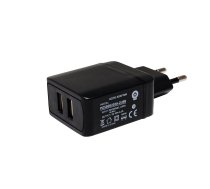Zasilacz MPL POSB05210A-2USB (5V/2,1A/10,5W, adapter czarny wertykalny, gniazdo AC:CEE7/16. gniazdo DC: USB x2)