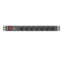 LANBERG POWER STRIP. RACK PDU (1U,16A,7X SHUKO,2M)