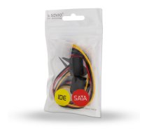 SAVIO Power cable MOLEX 4 pin (M) – 2x SATA 15 pin (F) angled AK-19 Multicolor