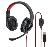 Hama HS-USB400 Headset Wired Head-band Gaming USB Type-A Black, Red