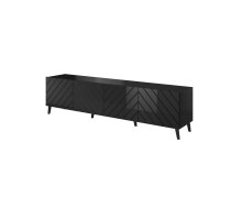 RTV cabinet ABETO 200x42x52 black glossy