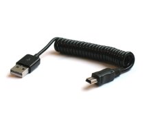 Savio CL-12 USB cable 1 m USB 2.0 USB A Mini-USB B Black