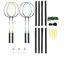 Zestaw do badmintona NILS NRZ014 STEEL 4 rakiety + 3 lotki + siatka 195x22cm + pokrowiec
