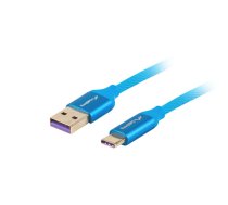 Cable Lanberg CA-USBO-21CU-0010-BL (USB 2.0 type A - USB type C ; 1m; blue color)