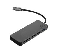 Green Cell AK50 Docking station, adapter, HUB USB-C 7in1 (3xUSB, HDMI, SD (4K, DeX))