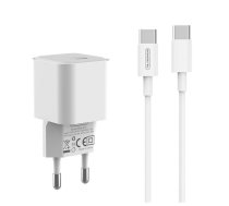 WALL CHARGER SOMOSTEL SMS-Q10 20W + CABLE TYPE-C/TYPE-C WHITE