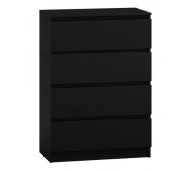 Topeshop M4 CZERŃ chest of drawers