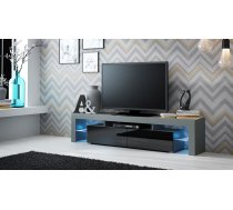 RTV cabinet SOLO 200x45x35 grey/black gloss