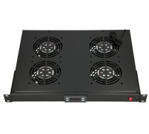 Extralink 19" RACK MOUNT FAN PANEL (4 FANS) WITH THERMOSTAT