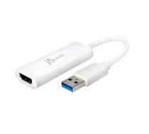 Adapter j5create USB to HDMI Multi-Monitor Adapter (USB3.1m - 4K HDMI f 8cm; colour white) JUA254-N