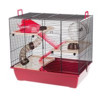 INTER-ZOO Pinky 3 Zinc Burgundy - cage for a hamster