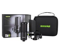 Shure SM4-K-KIT - condenser microphone, externally polarised, handle, popfilter, case