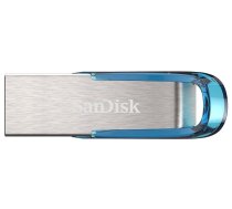 SanDisk Ultra Flair USB flash drive 64 GB USB Type-A 3.2 Gen 1 (3.1 Gen 1) Blue, Silver