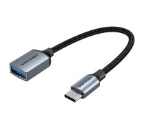 Vention USB 3.0 C Male to A Female OTG Cable 0.15M Gray Aluminum Alloy Type