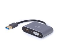 I/O ADAPTER USB3 TO HDMI/VGA/GREY A-USB3-HDMIVGA-01 GEMBIRD