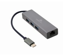 I/O ADAPTER USB-C TO LAN RJ45/USB HUB A-CMU3-LAN-01 GEMBIRD