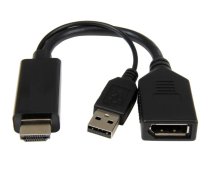 I/O ADAPTER HDMI TO DP/BLACK A-HDMIM-DPF-01 GEMBIRD