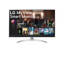 LCD Monitor|LG|MyView 32''|31.5"|Smart/4K|Panel VA|3840x2160|16:9|5 ms|Speakers|Tilt|Colour White|32SQ700S-W