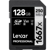 Lexar Pro 1667X SDXC UHS-II U3 (V60) R250/W120 128G