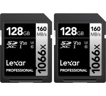 Lexar Pro 1066x SDXC U3 (V30) UHS-I R160/W120 128GB - 2pack