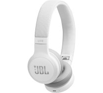 JBL bezvadu austiņas + mikrofons Live 400BT, baltas