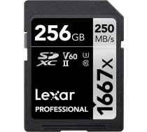 Lexar memory card SDXC 256GB Professional 1667x UHS-II U3 V60