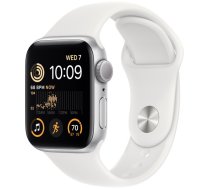 Apple Watch SE 2 GPS 40mm Sport Band, silver/white