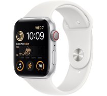 Apple Watch SE 2 GPS + Cellular 44mm Sport Band, silver/white (MNQ23EL/A)