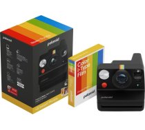 POLAROID momentkamera Now+ Gen 3 Black, komplekts ar Color Film (8 filmiņas) (Now+ Generation 3, Black, Color Film 8x 131029)